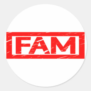 Fam Briefmarke Runder Aufkleber