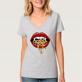 Famale Vampire Eating Candy T-Shirt