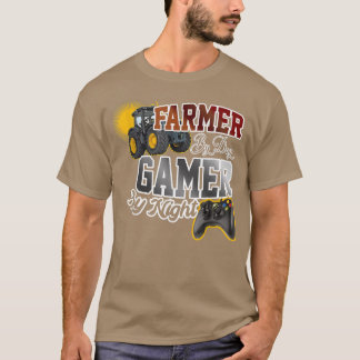 Famer by Day Gamer by Night Spielvideospiel T-Shirt