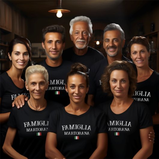 Famiglia Italienische Familie Personalisiert Wiede T-Shirt