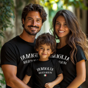 Famiglia Italienische Familie Personalisiert Wiede T-Shirt