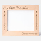 Famiglia Personalized Wooden Frame - Family Name Geätzte Rahmen