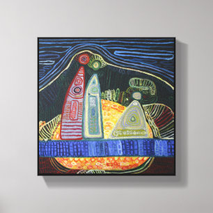 Familia Asbtract Kunst, Dichtung und Musik Leinwanddruck