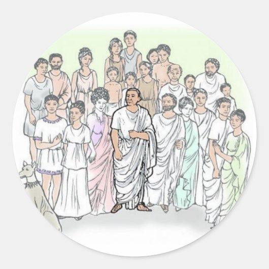 Familia Caecilii Runder Aufkleber (Vorderseite)