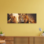 Familia de leones leinwanddruck (Insitu (Wohnzimmer))