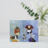 familia de turistas 2 postkarte (Stehend Vorderseite)