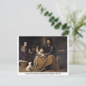 Familia Del Pajarito von Bartolome Esteban Murillo Postkarte (Stehend Vorderseite)