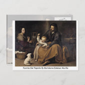Familia Del Pajarito von Bartolome Esteban Murillo Postkarte (Vorne/Hinten)