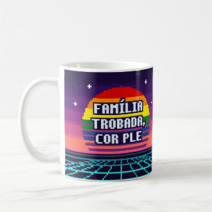 Família Trobada, Cor Ple Katalanischer Stolz Pixel Kaffeetasse