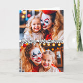 Familiär angepasstes Template für 2 Fotos Hallowee Karte (Vorderseite)