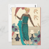 Familiar Doves von George Barbier Postkarte (Vorne/Hinten)