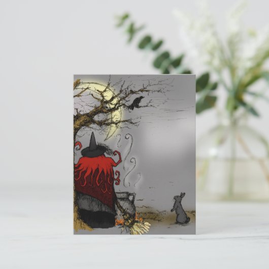 FAMILIAR HALLOWEEN POSTKARTE (Stehend Vorderseite)