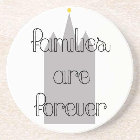 Familiare Forever Mormon Lds Temple Sandstein Untersetzer (Vorne)