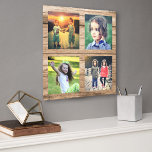 Familiäre Foto-Collage auf rustikalem Stallholz Leinwand Fotofliese<br><div class="desc">Das Foto der Familie,  das auf rustikalem Stallholz,  Leinwand und Kunstwerken zusammengestellt ist,  kann mit eigenen Fotos personalisiert werden.</div>