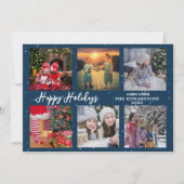 Familiäre Foto Collage Happy Holidays Weihnachten (Vorderseite)