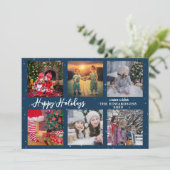 Familiäre Foto Collage Happy Holidays Weihnachten (Stehend Vorderseite)