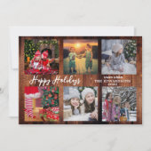 Familiäre Foto Collage Happy Holidays Weihnachten (Vorderseite)