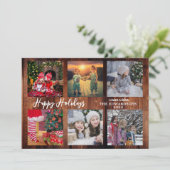 Familiäre Foto Collage Happy Holidays Weihnachten (Stehend Vorderseite)