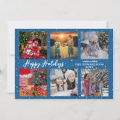 Familiäre Foto Collage Happy Holidays Weihnachten (Vorderseite)