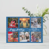 Familiäre Foto Collage Happy Holidays Weihnachten (Stehend Vorderseite)