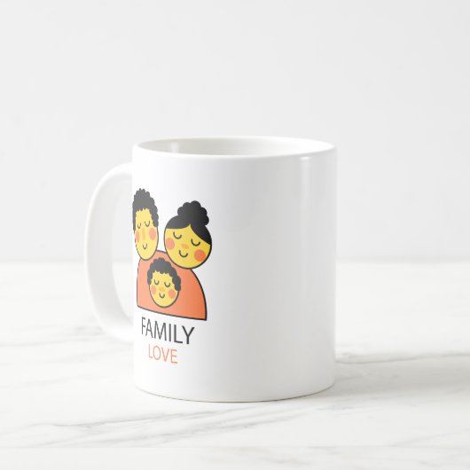 familiäre Liebe Kaffeetasse (Vorderseite Links)