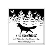 Familiäre Rücksendeadresse von Custom Forest Wolf Gummistempel (Prägung)