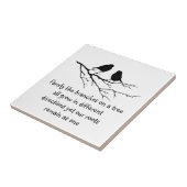 Familiäre Zweige auf einem Sprichwort mit Vögeln Fliese (Seite)