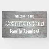 Familiärer Wiedersehen-Empfang mit rustikalem Stal Banner (Horizontal)