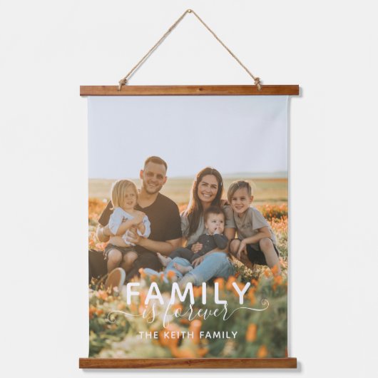 Familiäres Foto Wandteppich Mit Holzrahmen (Vorderseite)