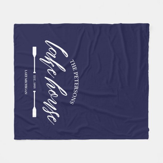 Familiäres Haus Vermietung Nautic Custom Deco Fleecedecke (Vorderseite (Horizontal))