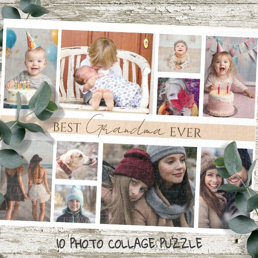 Familie 10 Multiple Foto Beste Oma je Puzzle