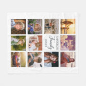 Familie 11 Schwarzes Fleece Collage Blanket (Vorderseite (Horizontal))