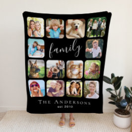 Familie 14 FotoCollage Black Sherpadecke