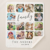 Familie 14 FotoCollage Sherpadecke (Vorderseite)