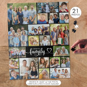 Familie 21 Foto Script Herzname Puzzle