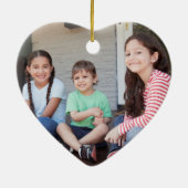 Familie 2 Foto Erste Weihnachtsfeiertage Imitate G Keramik Ornament (Hinten)