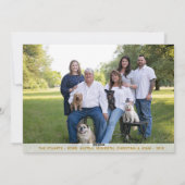 Familie 2 Foto Gold Script Frohe Weihnachten (Rückseite)