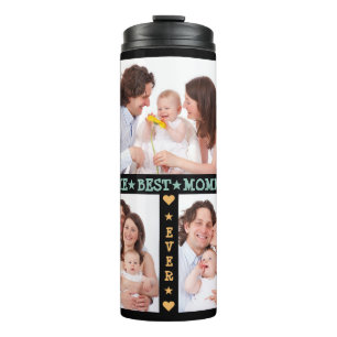 Familie 3 FotoCollage Beste Mama je Muttertag Thermosbecher