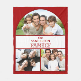 Familie 3 Fotomaterial Fleece Blanket