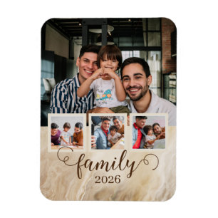 Familie 4 Foto-Collage  Magnet