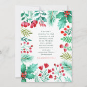 Familie 4 Foto Collage Wasserfarbfolien Feiertagskarte (Rückseite)