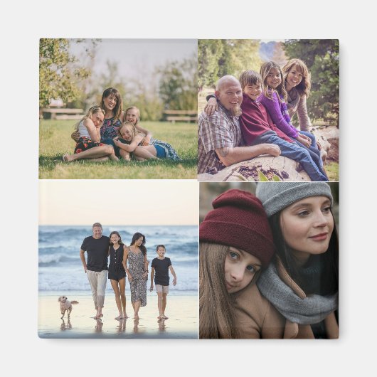 Familie 4 Foto Erstellen Sie Ihre eigenen Magnet (Vorne)