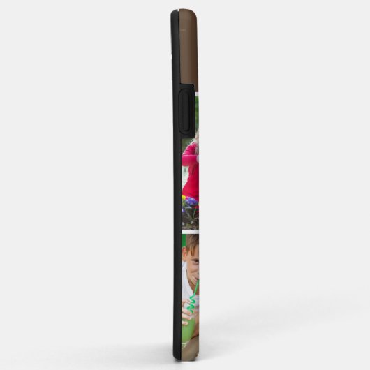 Familie 4 Fotocollage Schokolade Braun Custom Case-Mate iPhone Hülle (Hinten/Rechts)