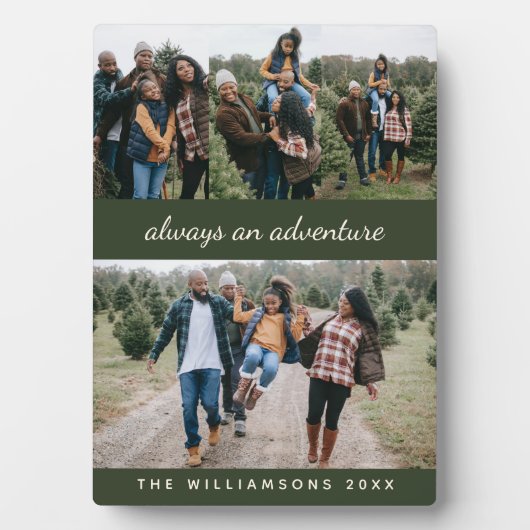 Familie 4 - Individuelle Name für Collage und Zita Fotoplatte (Vorderseite)