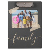 Familie 5 Foto Personalisierte benutzerdefinierte  Klemmbrett (Vorderseite)