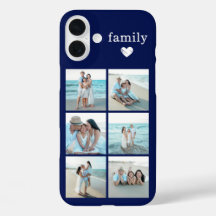 Familie 6 Foto Navy Blau