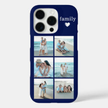 Familie 6 Foto Navy Blau