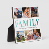 Familie 6 FotoCollage Fotoplatte (Vorderseite)