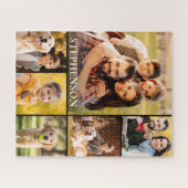 Familie 6 FotoCollage Minimalistisch Einfach Puzzle (Horizontal)