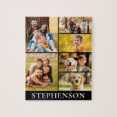 Familie 6 FotoCollage Minimalistisch Einfach Schwa Puzzle (Vertikal)